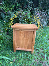 Hand-Carved Teak Nightstand — Balinese Floral | Solid Teak with Hand-Carved Drawer Front | 2 Styles Available