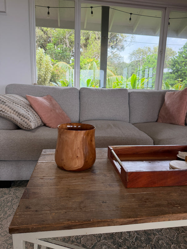 Milo Wood Vessel by Chainsaw Willy · Hand-Turned on Maui