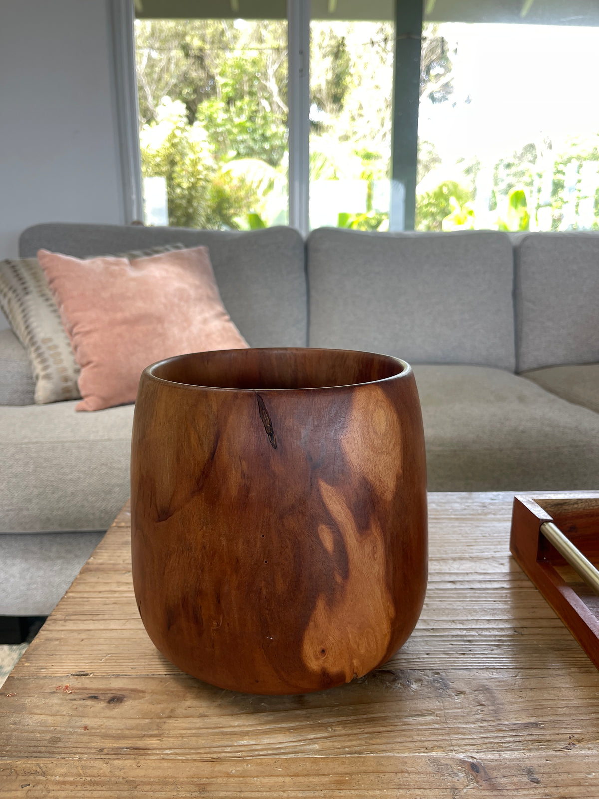 Lathe-Turned Milo Wood Bowl · 8” Tall · Chainsaw Willy · Made on Maui