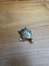 Mini Brass Sea Turtle Statue — Balinese Bronze — Hand-Cast