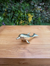 Brass Dolphin Statue — Balinese Bronze — Hand-Cast