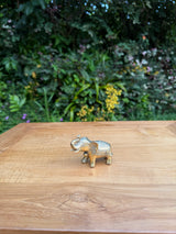 Brass Elephant Statue — Trunk Up — Balinese Bronze — Hand-Cast
