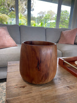 Lathe-Turned Milo Wood Bowl · 8” Tall · Chainsaw Willy · Made on Maui