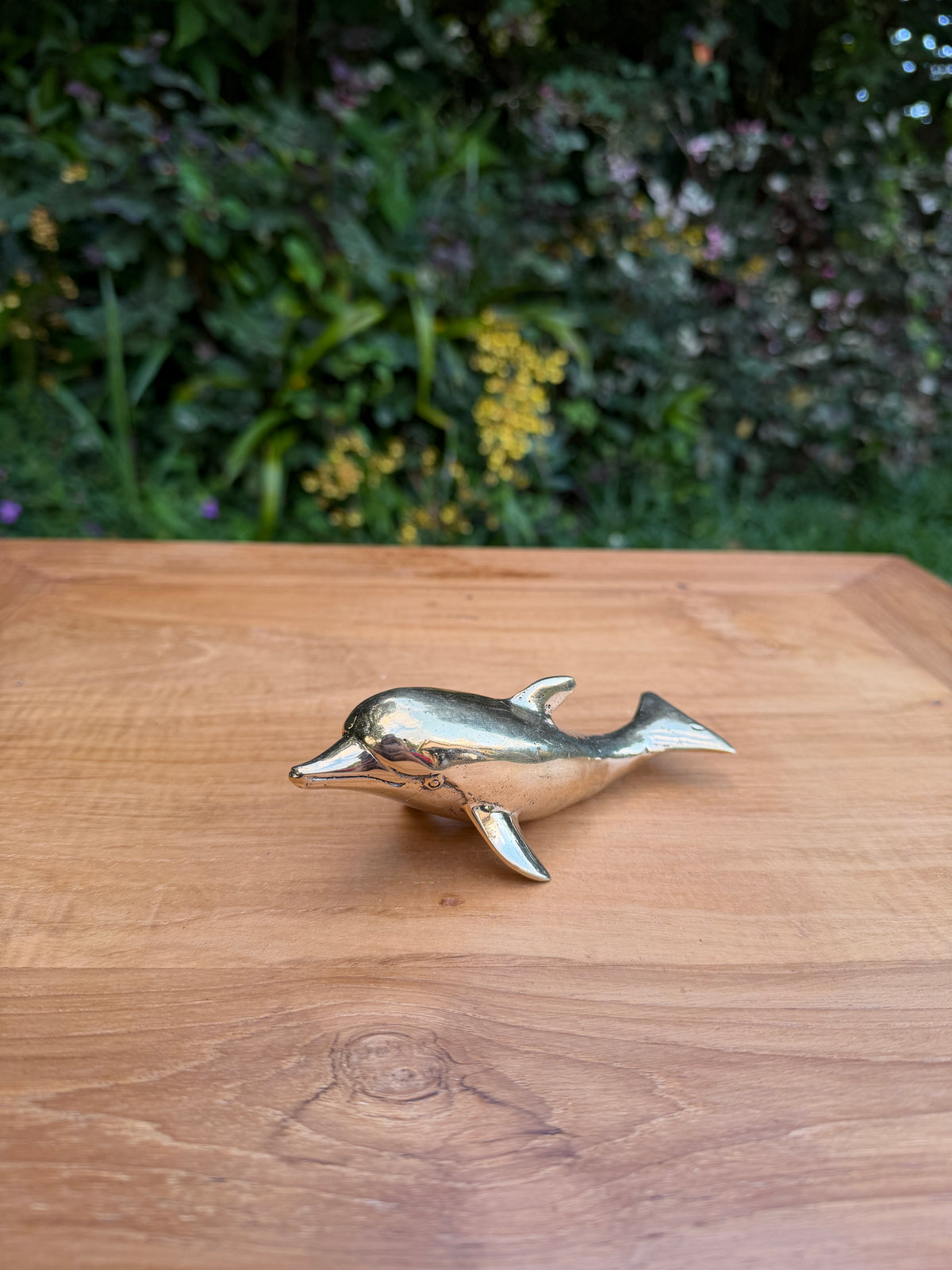 Brass Dolphin Statue — Balinese Bronze — Hand-Cast