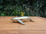Brass Humpback Whale Statue — Balinese Bronze — Hand-Cast