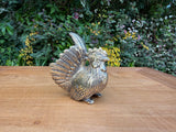 Brass Rooster Statue — Balinese Bronze — Hand-Cast