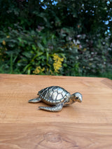 Brass Sea Turtle Statue — Large — Balinese Bronze — Hand-Cast