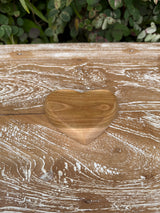 Teak & Mother of Pearl Heart Dish · Small