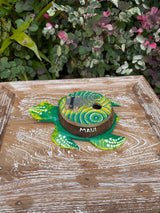 Hand-Painted Sea Turtle Kalimba · Coconut Shell Thumb Piano