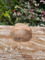 Teak & Mother of Pearl Mosaic Bowl · 5”