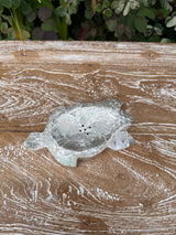 Sea Turtle Soap Dish · Teak & Mother of Pearl Mosaic