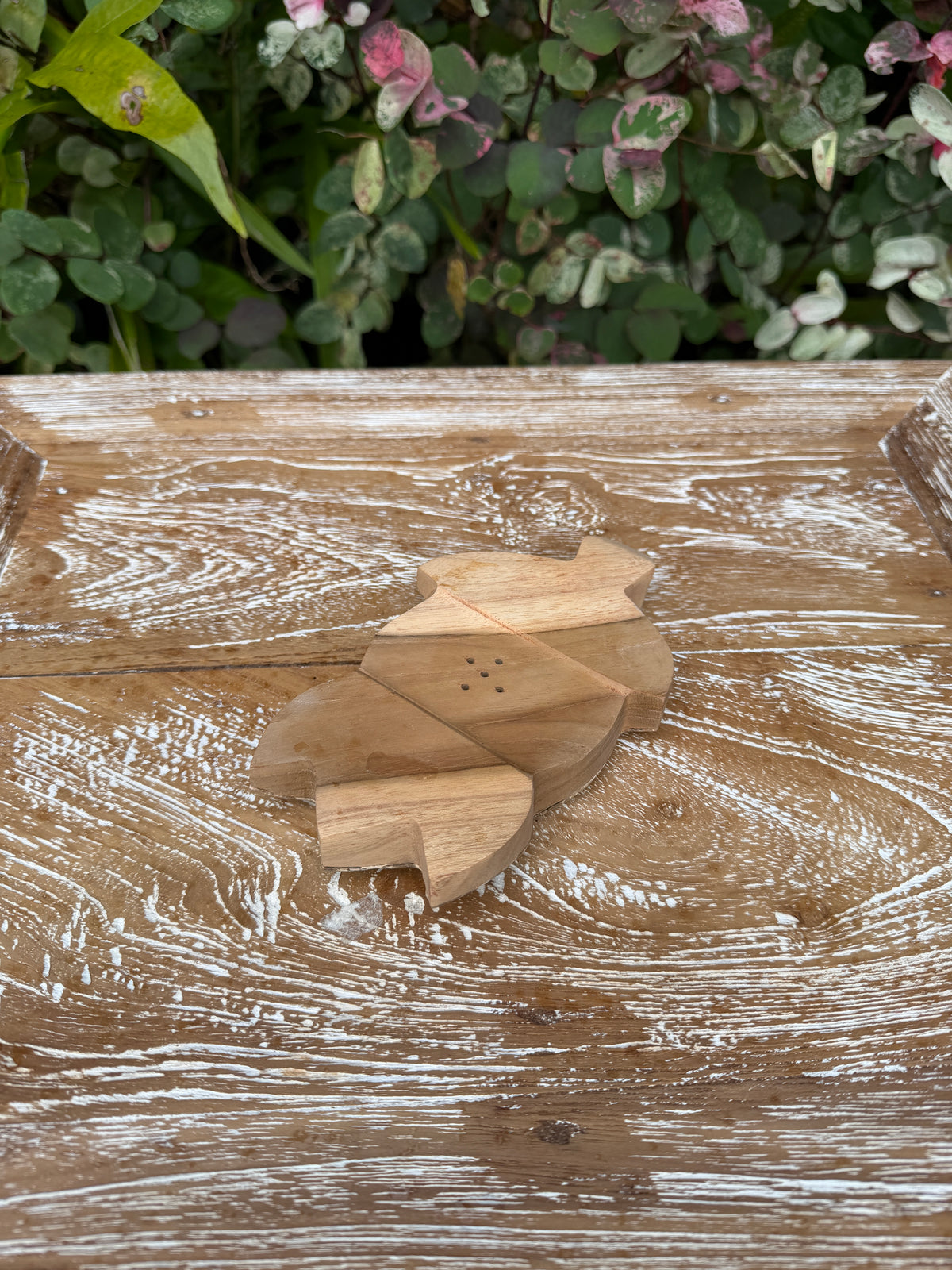 Sea Turtle Soap Dish · Teak & Mother of Pearl Mosaic