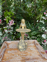 Bronze Mermaid Shell Tray · Hand-Cast Statue