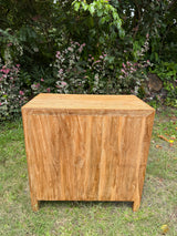 Hand-Carved Teak Dresser — Durian Tree & Monkey Design | Solid Teak with Whitewashed Carved Panels
