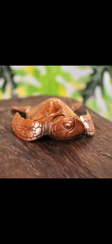 Hand-Carved Wooden Sea Turtle · 4" Honu