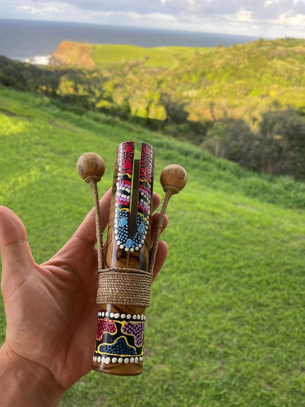 Hand-Painted Bamboo Tongue Drum · Maui · Percussion Instrument
