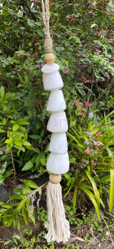 Cone Shell Hanging Décor with Tassel · Coastal Boho