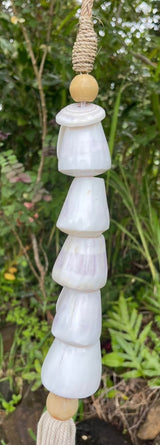 Cone Shell Hanging Décor with Tassel · Coastal Boho