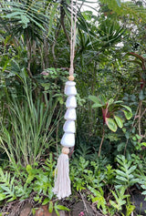 Cone Shell Hanging Décor with Tassel · Coastal Boho