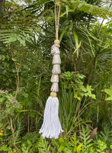 Spotted Cone Shell Hanging Décor with Tassel · Coastal Boho