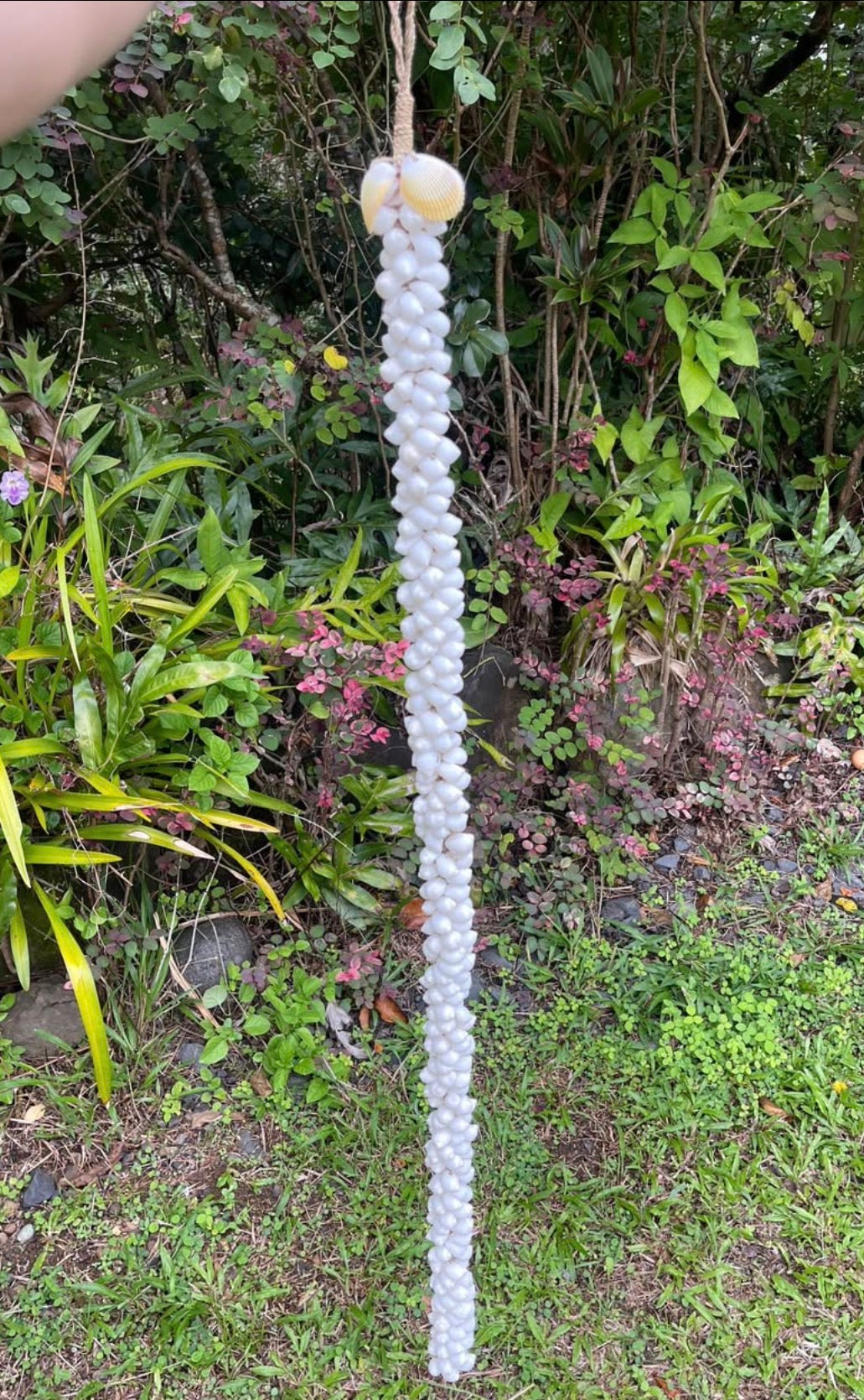 Long White Shell Hanging Strand · 4ft Coastal Décor