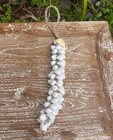 Mini White Shell Hanging Strand · 16" Coastal Accent