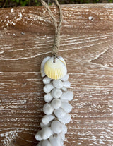 Mini White Shell Hanging Strand · 16" Coastal Accent