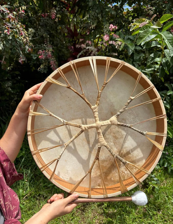 Handcrafted Shamanic Drum · 20" Goat Hide with Mallet & Bag