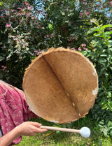 Handcrafted Shamanic Drum · 16" Goat Hide with Mallet & Bag