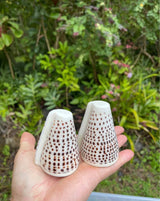 Cone Shell Salt & Pepper Shaker Set · Natural Shell Tableware
