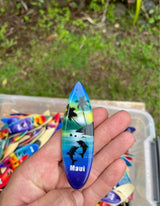 Maui Surfboard Magnet · Mini Wooden Souvenir