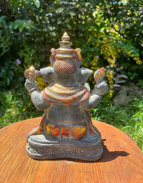 Hand-Painted Ganesha Statue · Resin · 10”