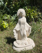 Pōhaku Goddess — "Divine Grace" | Hand-Carved Limestone Standing Goddess with Halo